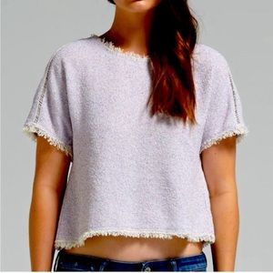 Rebecca Taylor tweed lilac top